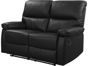 Sofá reclinable 2 plazas "Lincoln" - Color negro
