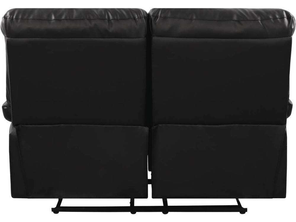 Sofá reclinable 2 plazas "Lincoln" - Color negro