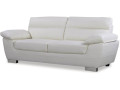 Sofá cuero reconstituido / PVC Dallas - 2 plazas Gris/Blanco - Blanco