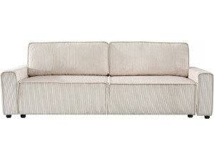 Sofá cama de pana "Montaigne" - 3 plazas - Beige