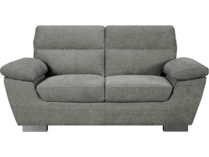 Sofá recto de tela "Dallas" - 2 plazas - Gris
