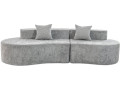 Sofá Comma en tejido texturizado «Avola» - 3 plazas - gris - Gris