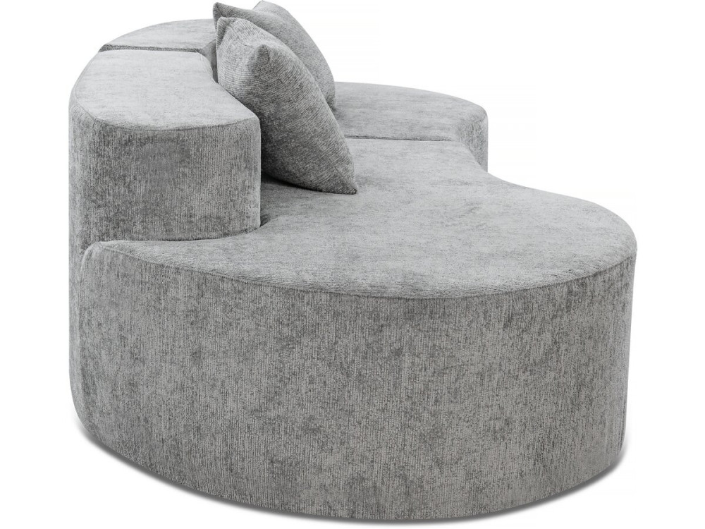 Sofá Comma en tejido texturizado «Avola» - 3 plazas - gris