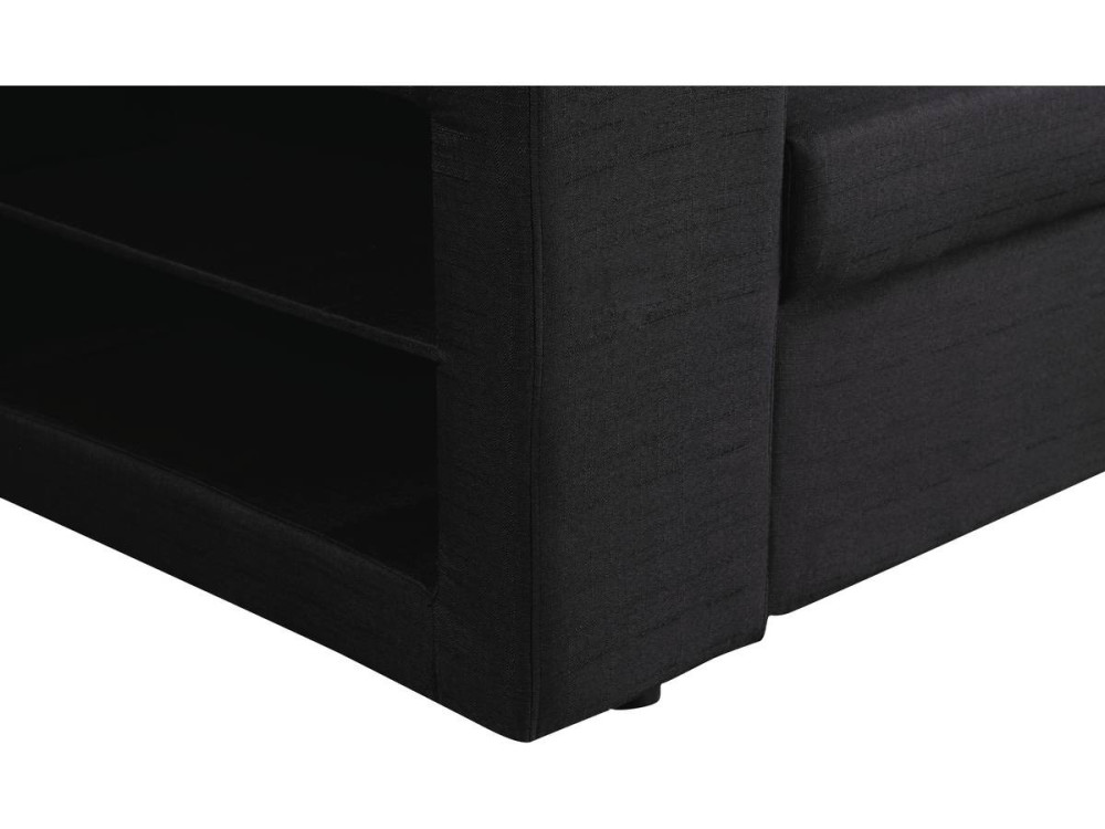 Sofá esquinero convertible/reversible "Axel" - Negro