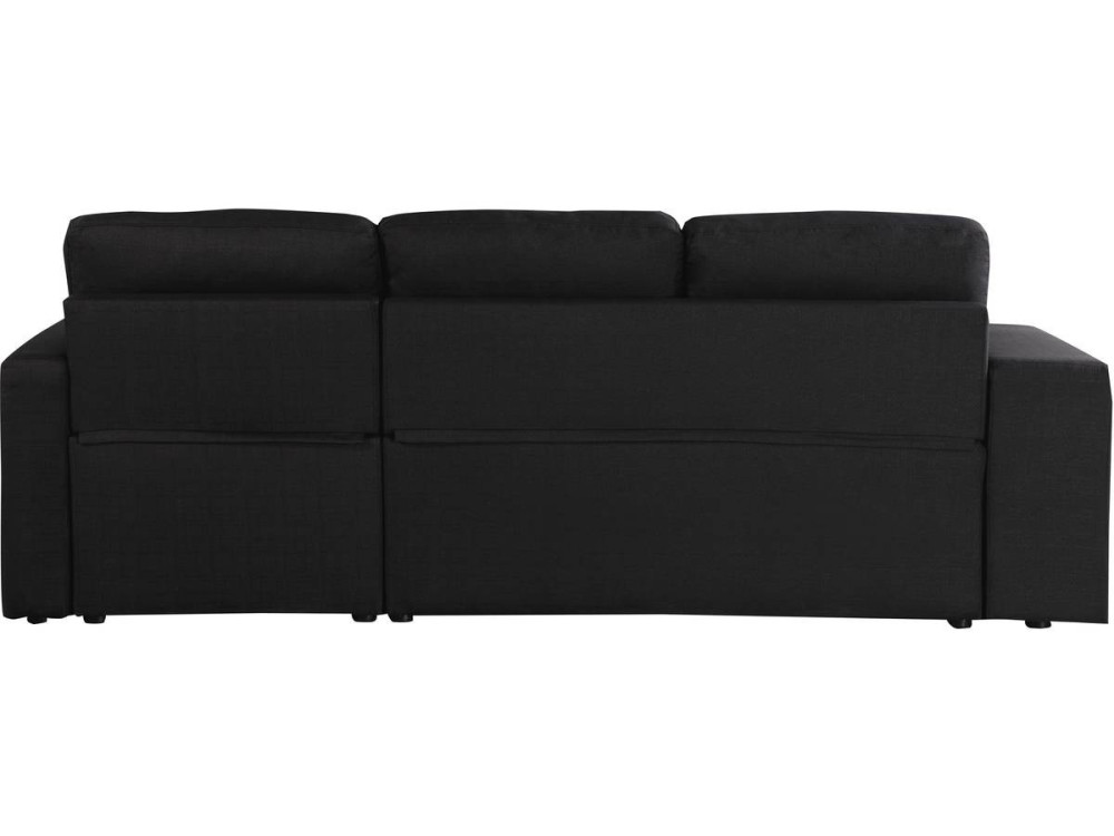 Sofá esquinero convertible/reversible "Axel" - Negro