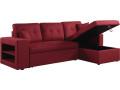 Sofá esquinero convertible/reversible  "Axel" - Gris - Rojo