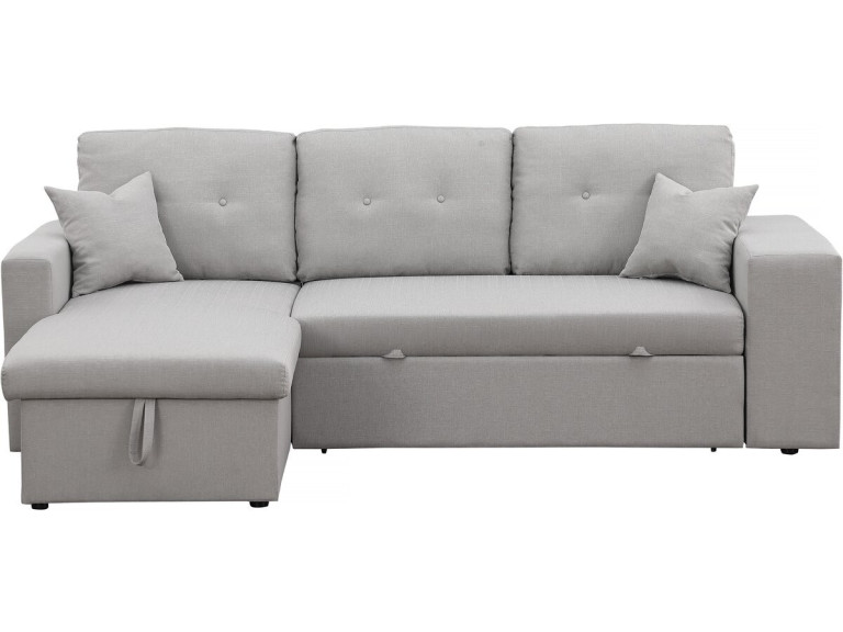 Sofá cama esquinero/reversible "Axel" - 3 plazas - Gris claro