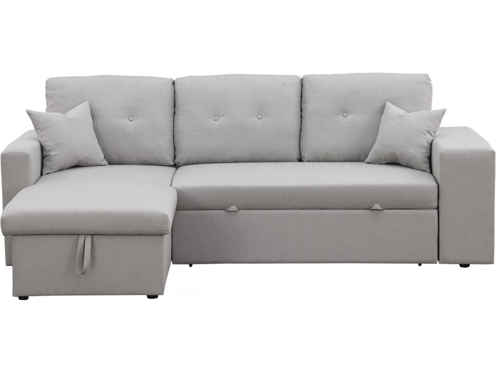 Sofá cama esquinero/reversible "Axel" - 3 plazas - Gris claro