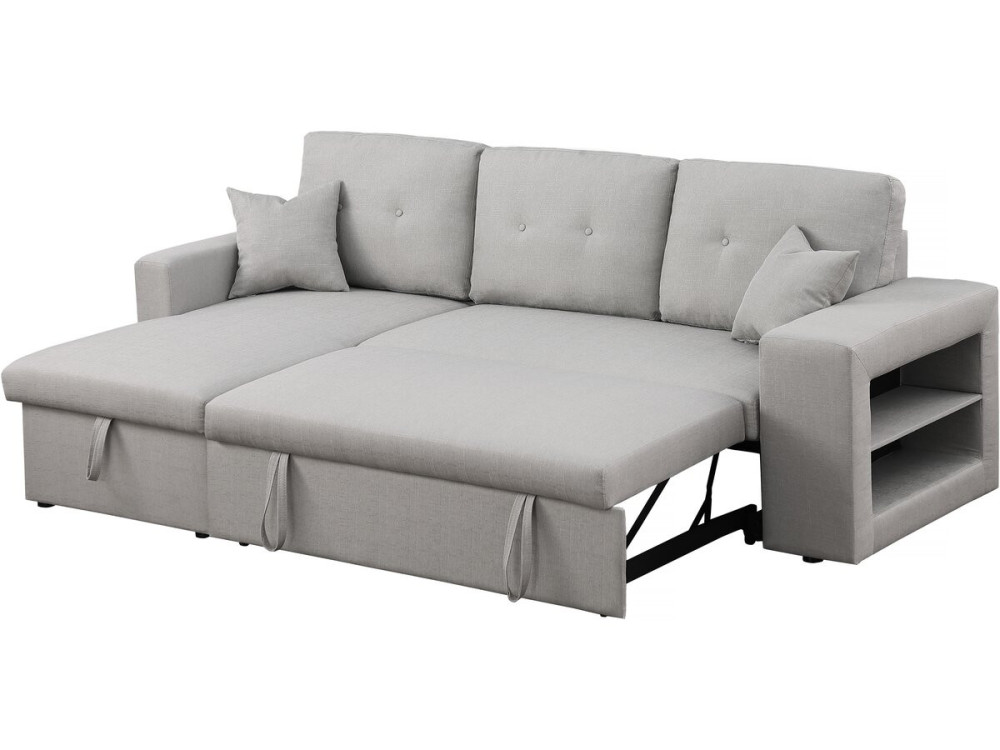 Sofá cama esquinero/reversible "Axel" - 3 plazas - Gris claro