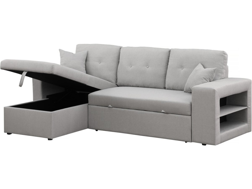 Sofá cama esquinero/reversible "Axel" - 3 plazas - Gris claro