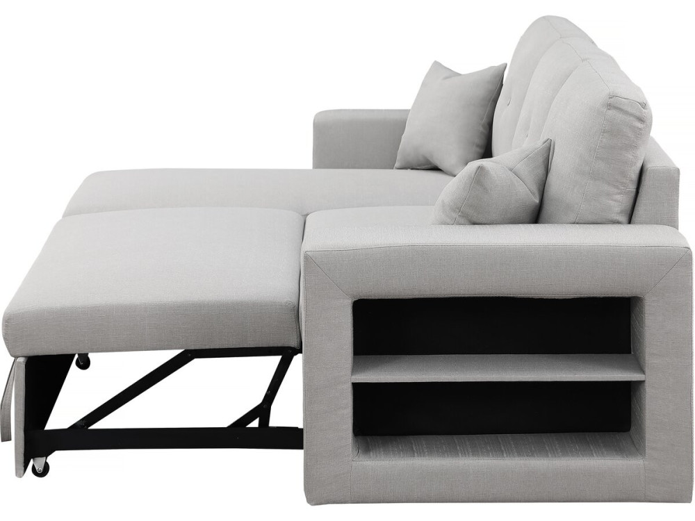 Sofá cama esquinero/reversible "Axel" - 3 plazas - Gris claro