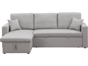 Sofá rinconera convertible/reversible "Alain" con box - 3 plazas - Gris claro