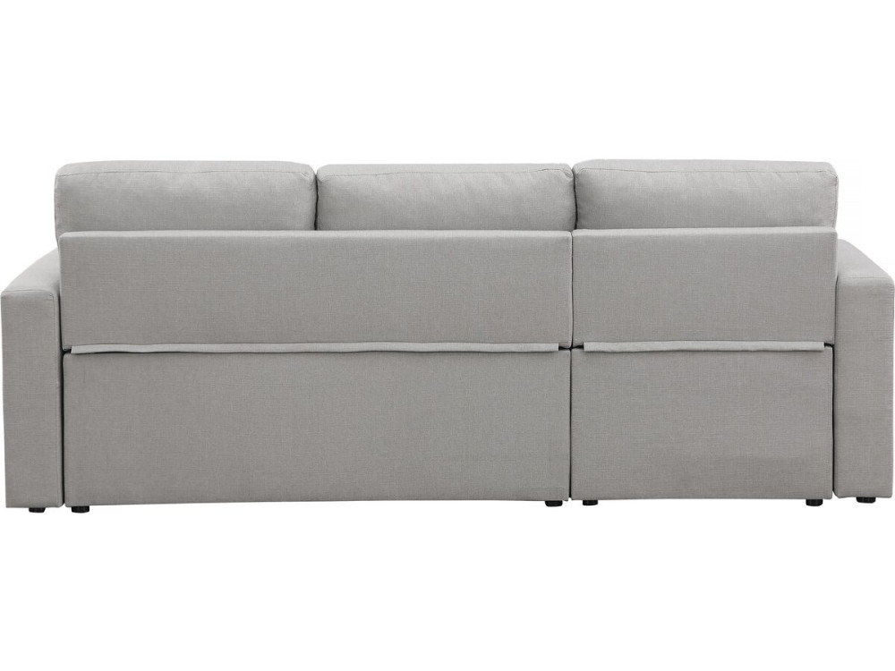 Sofá rinconera convertible/reversible "Alain" con box - 3 plazas - Gris claro