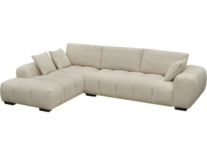 Sofá esquinero de tela "Monceau" - 3 plazas - Beige