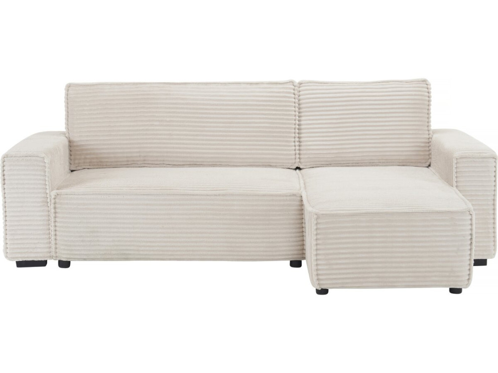 Sofá esquinero de pana "Opera" - 3 plazas - Beige