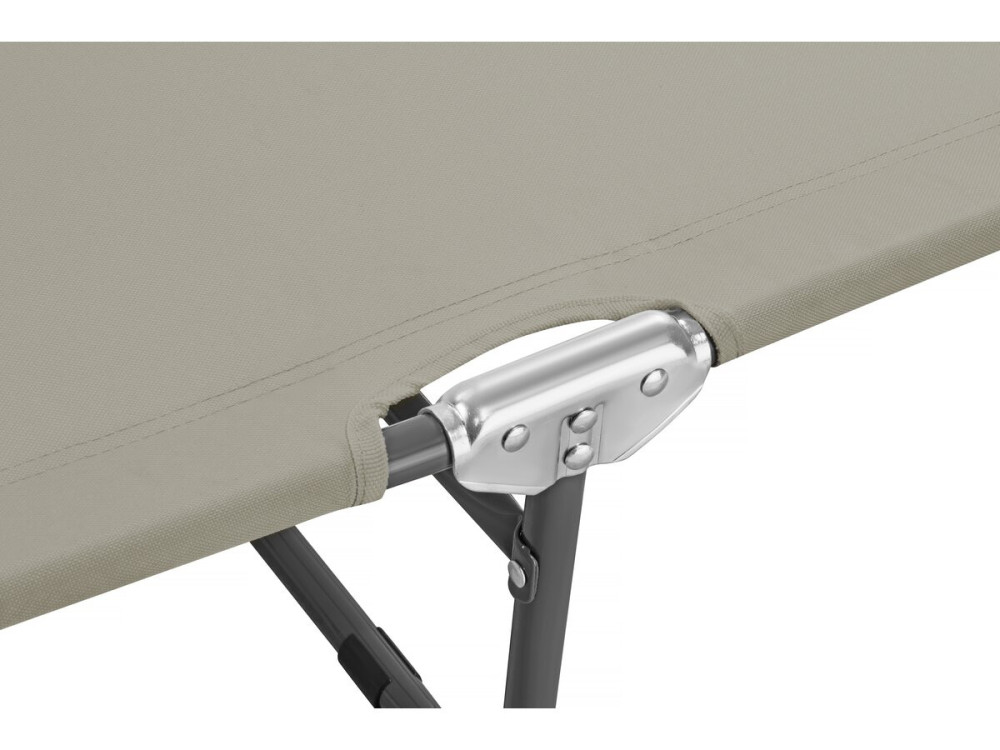 Tumbona plegable "Lazy" - Con sombrilla - Taupe