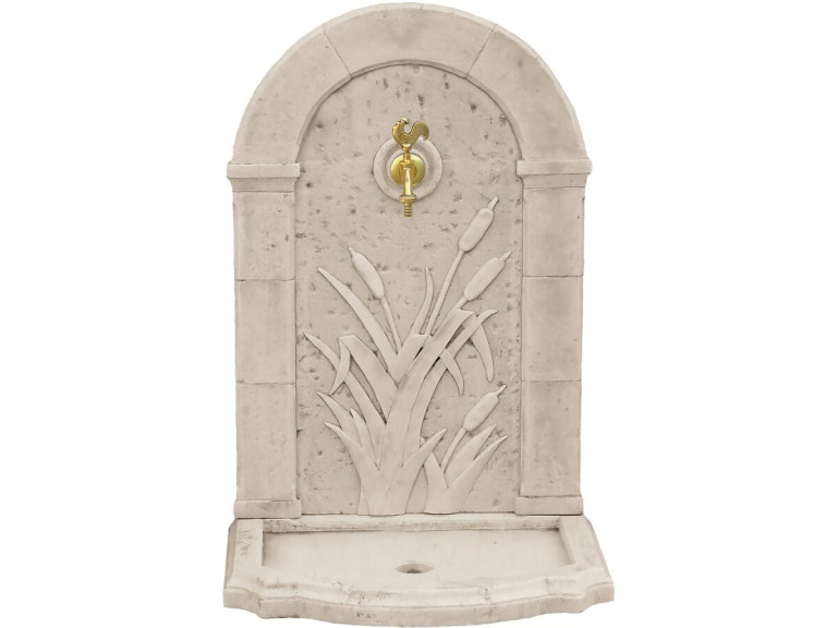 Fuente "ROSEAU" - de piedra reconstituida - 62 x 42 x 93 cm
