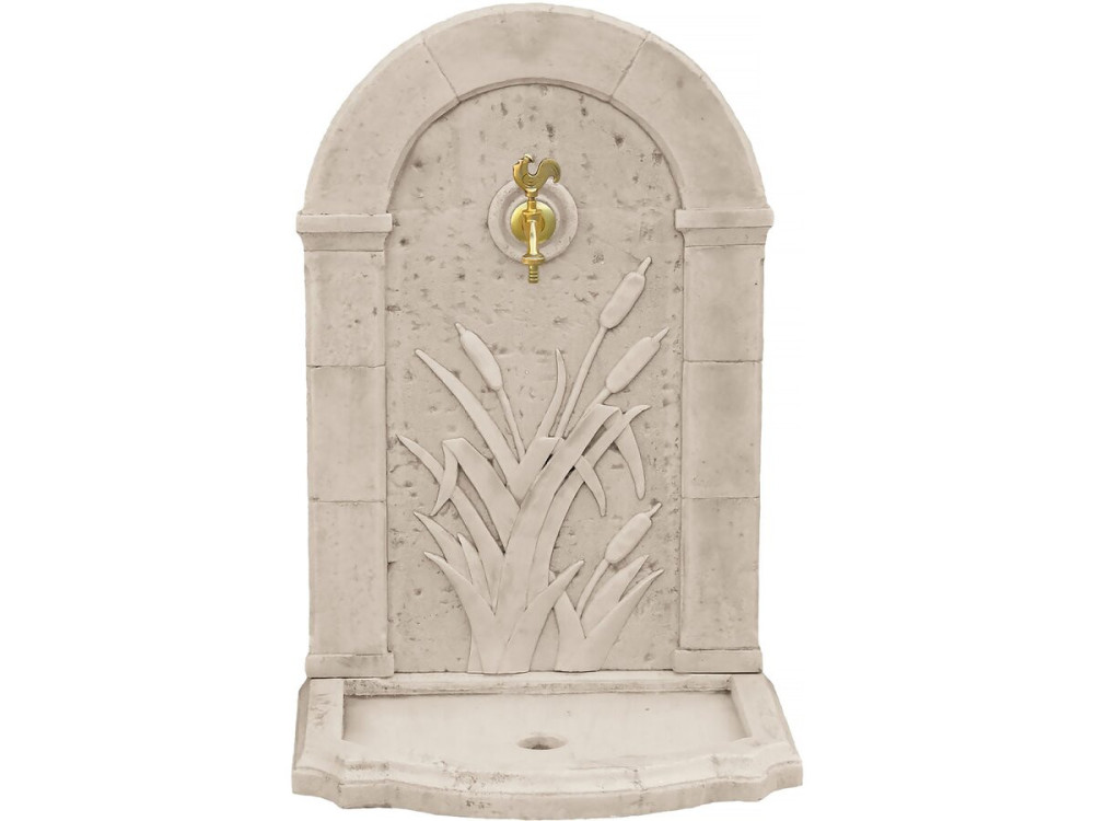 Fuente "ROSEAU" - de piedra reconstituida - 62 x 42 x 93 cm