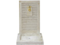 Fuente "ETNA" - de piedra reconstituida - 57 x 42 x 87 cm Beige - Beige