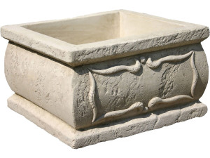 Jardinera "Verona" - piedra - 50 x 50 x 30 cm