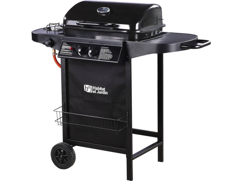 Babarcoa a gas "Party 3" - 3 quemadores (1 lateral) -  5,8kW - Negro