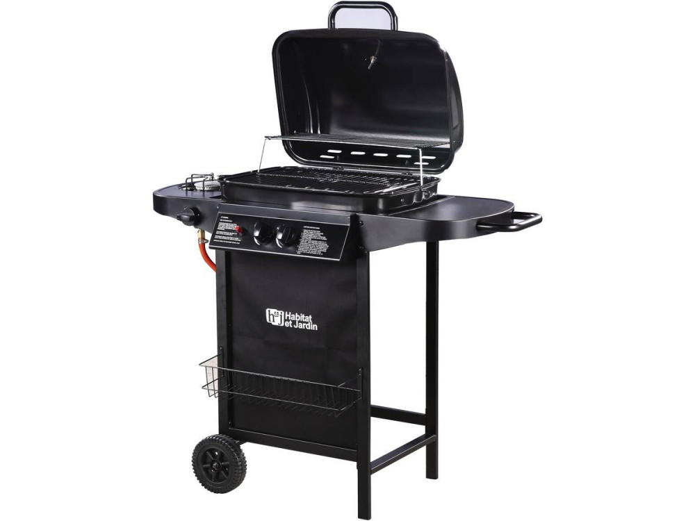 Babarcoa a gas "Party 3" - 3 quemadores (1 lateral) -  5,8kW - Negro