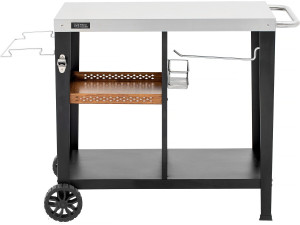 Carro de servicio para barbacoa "Gelia" 117 x 59 cm - Acero inoxidable - Negro