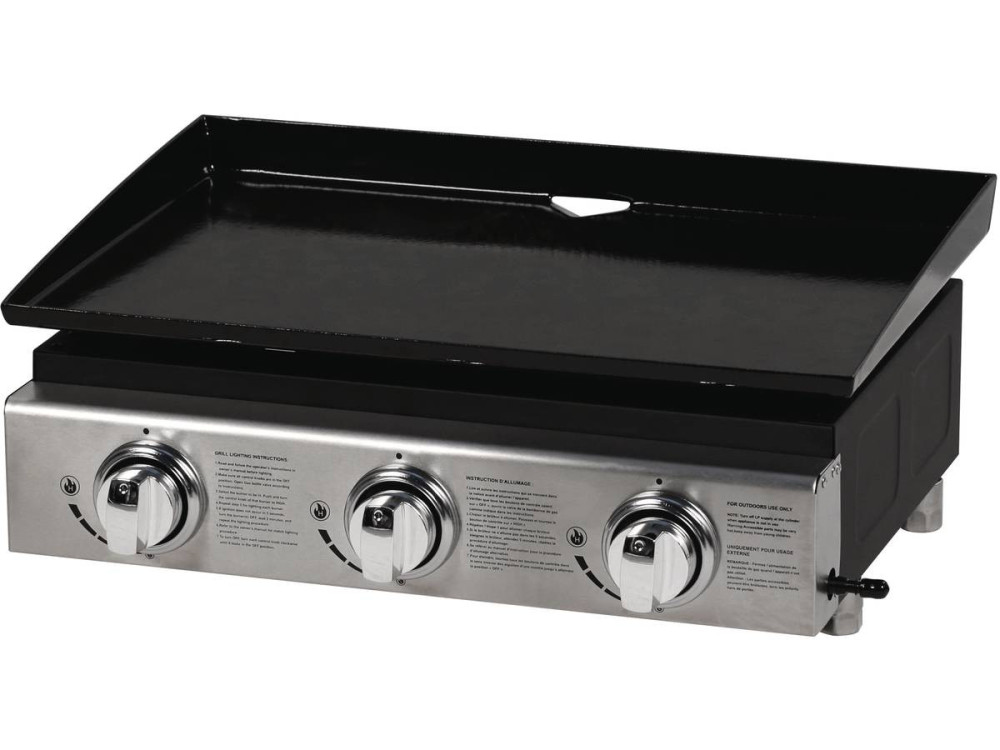 Plancha "Presto 3" - 3 quemadores -  7,5 kW - Gris
