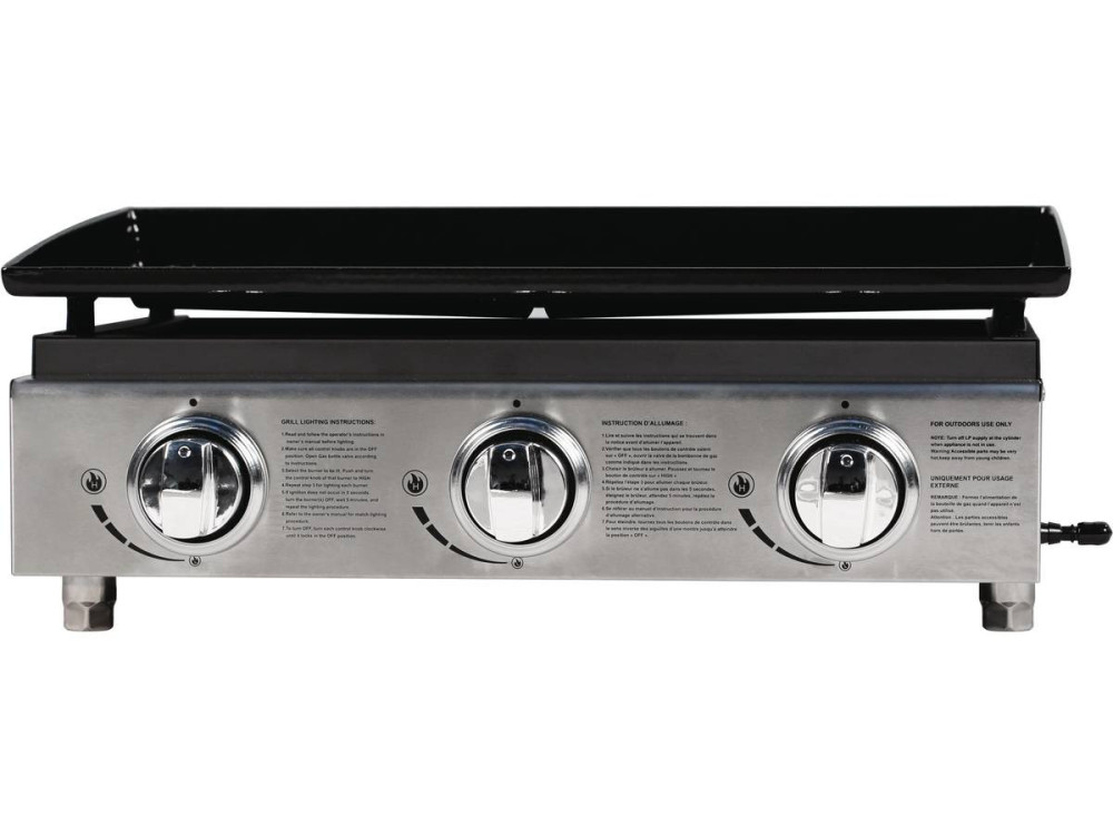 Plancha "Presto 3" - 3 quemadores -  7,5 kW - Gris