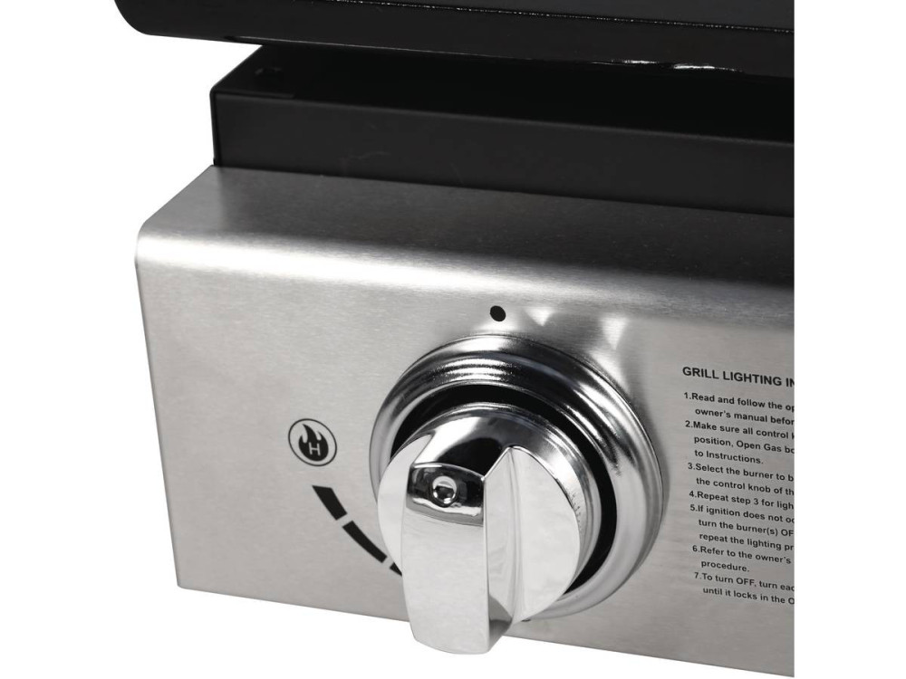 Plancha "Presto 3" - 3 quemadores -  7,5 kW - Gris