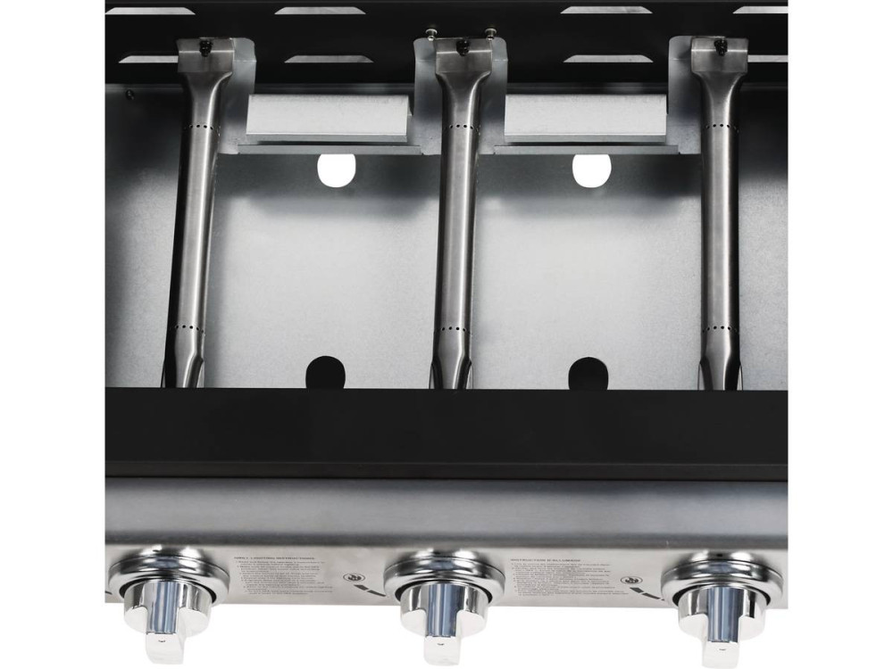 Plancha "Presto 3" - 3 quemadores -  7,5 kW - Gris