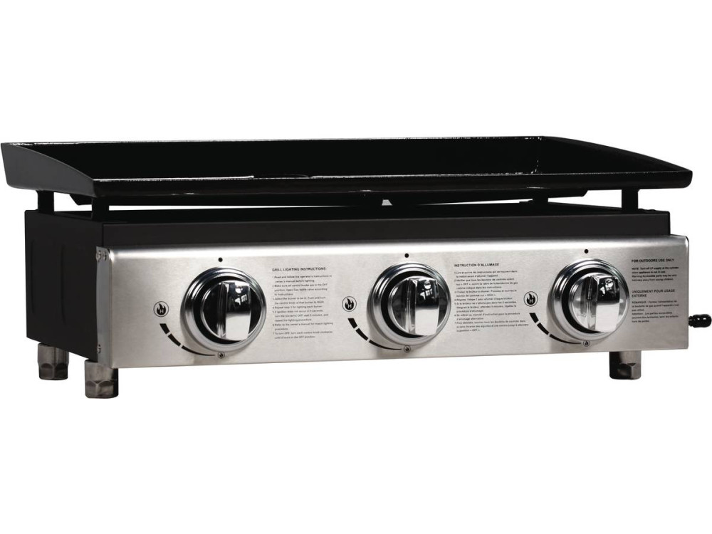 Plancha "Presto 3" - 3 quemadores -  7,5 kW - Gris