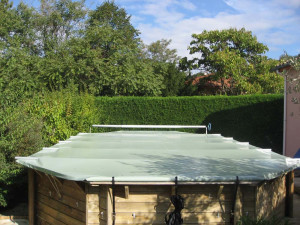 Cubrebarra "Coverwood" para piscina elevada Verona - azul