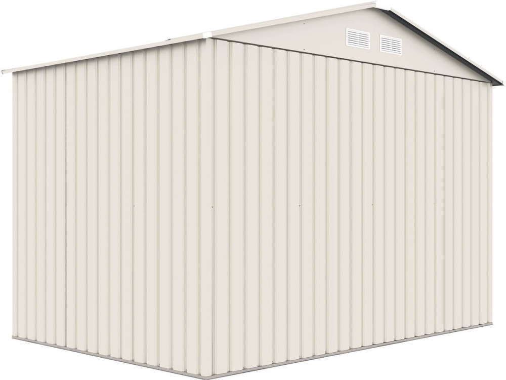 Caseta de jardín metálica "Nebraska" - 5,30 m² - Beige/Gris antracita