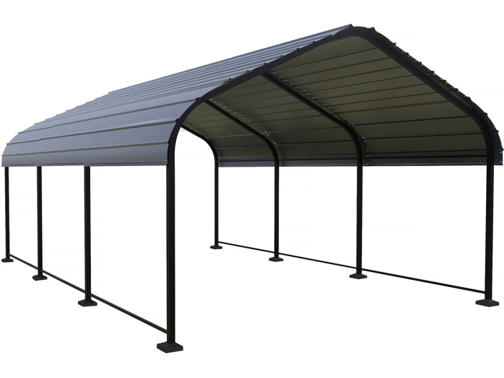 Cochera metálica "Phoenix" - 13,5 m² - Gris