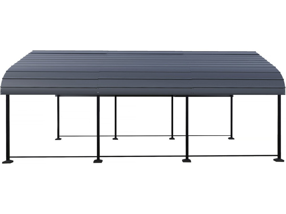 Cochera metálica "Phoenix" - 13,5 m² - Gris