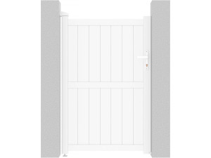 Puerta jardin aluminio  "Lola" -  101.2 x 155.9 cm - Blanco