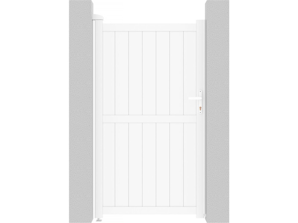 Puerta jardin aluminio  "Lola" -  101.2 x 180.9 cm - Blanco