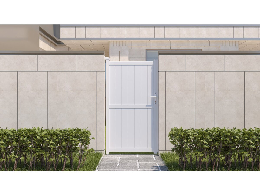 Puerta jardin aluminio  "Lola" -  101.2 x 180.9 cm - Blanco