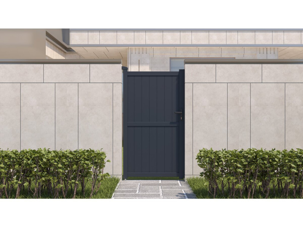 Puerta jardin "Maurice" - 101.2 x 180.9 cm - Gris