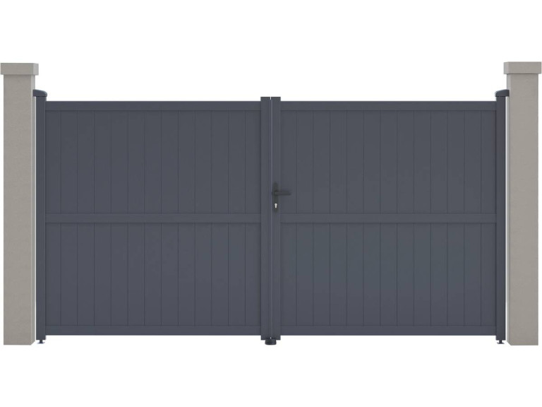 Porton jardin "Maurice" - 349.5 x 180.9 cm - Gris