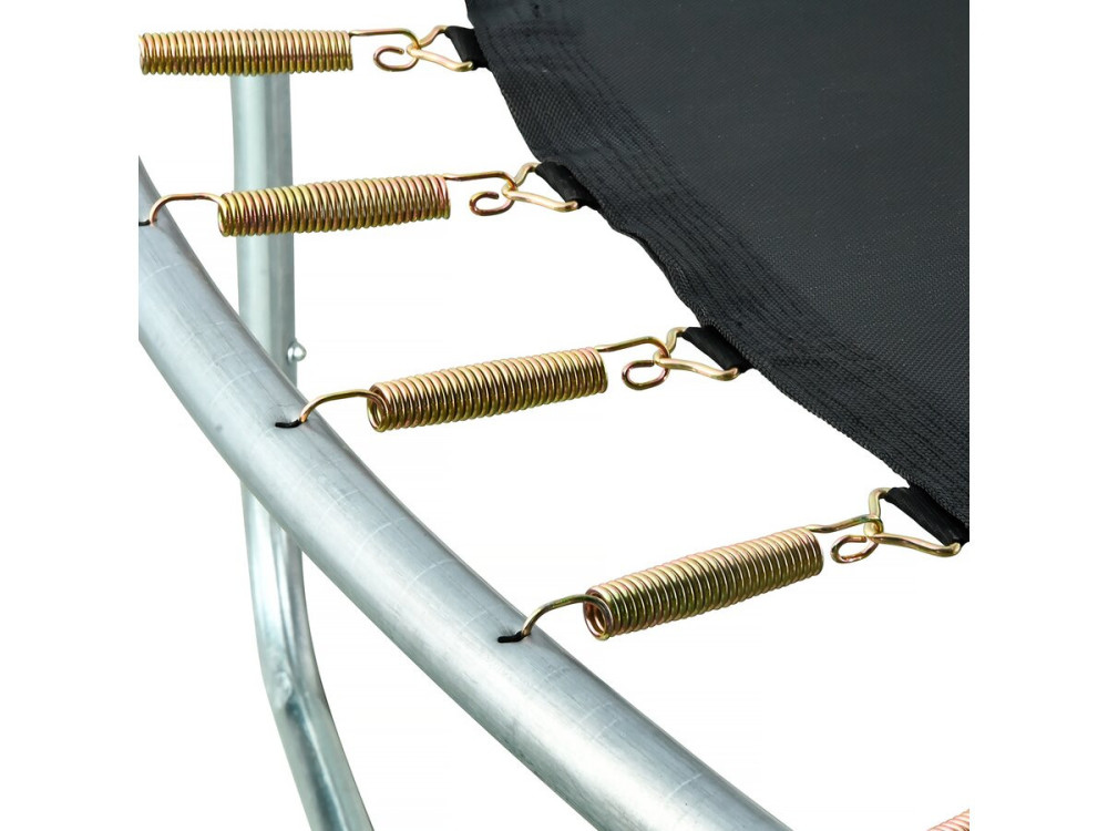 Cama elástica con red interior y cesta "Jumper" Ø2.44 - Gris