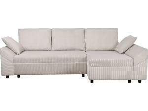 Sofá esquinero de pana "Vaugirard II" - 3 plazas - Beige