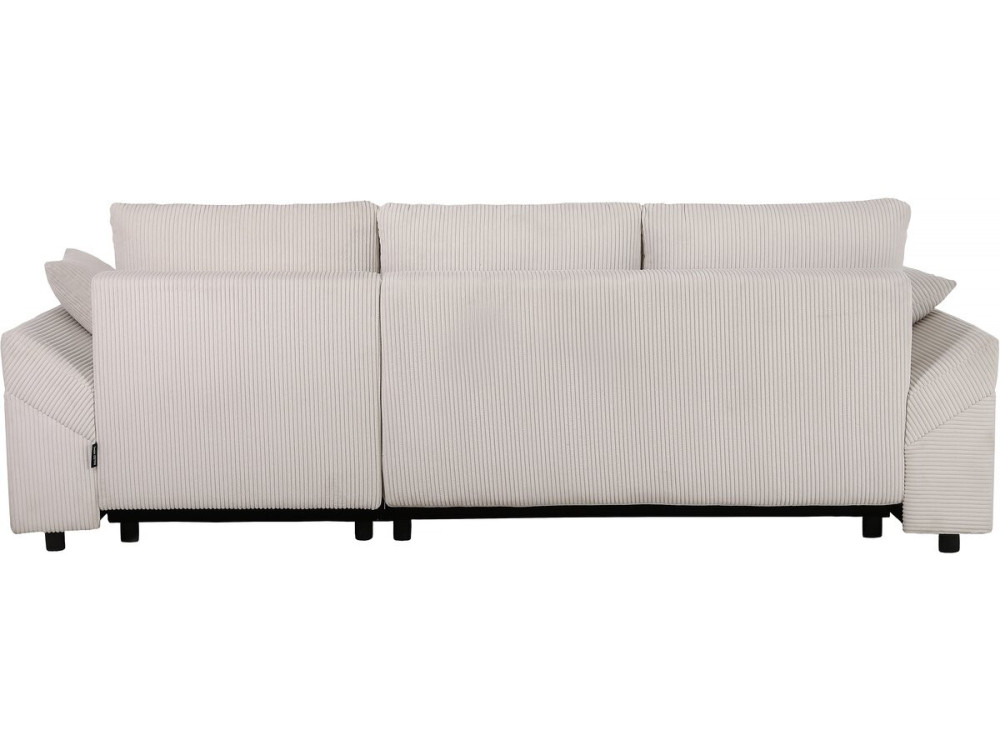 Sofá esquinero de pana "Vaugirard II" - 3 plazas - Beige