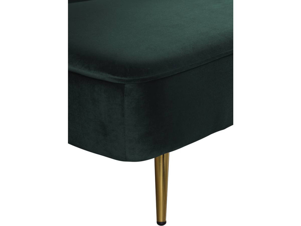 Sofá cama/clic clac terciopelo "James" - 180 x 83 x 75 cm - 3 plazas - Verde oscuro