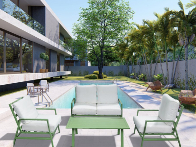 ¿Cómo hacer un conjunto de muebles de jardín con palés?